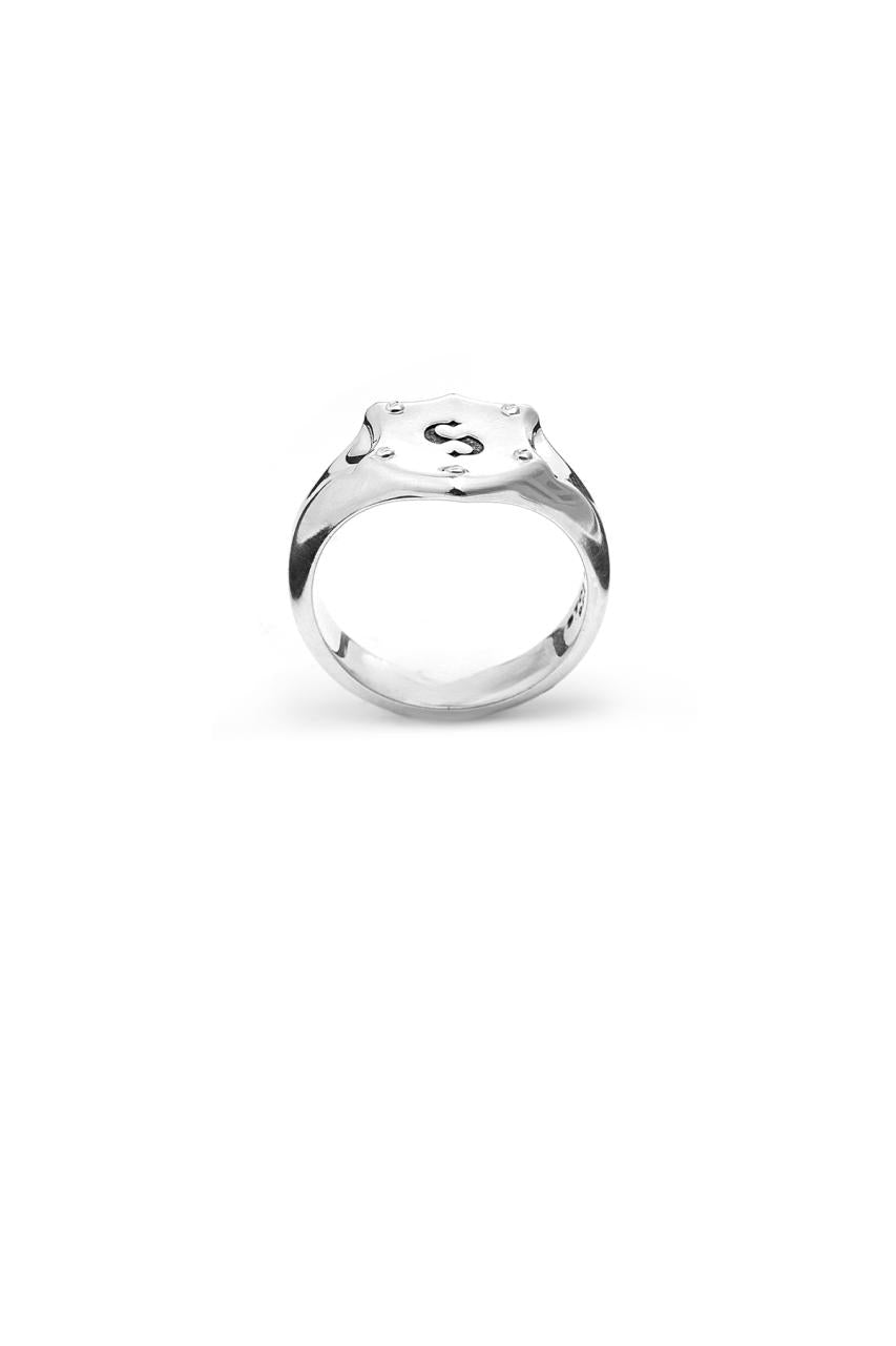 Stolen Girlfriends Club Sterling Silver Shield Signet Ring