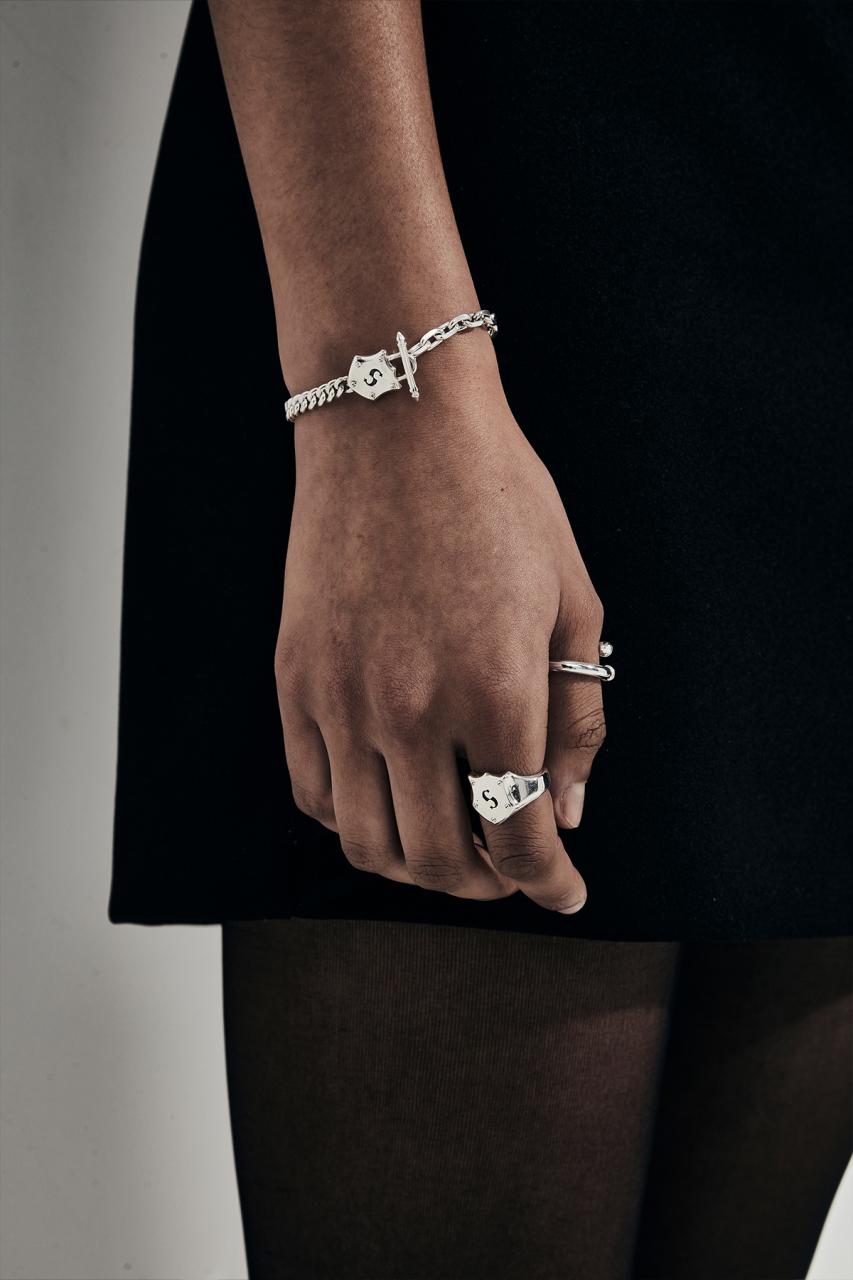 Stolen Girlfriends Club Sterling Silver Shield Signet Ring