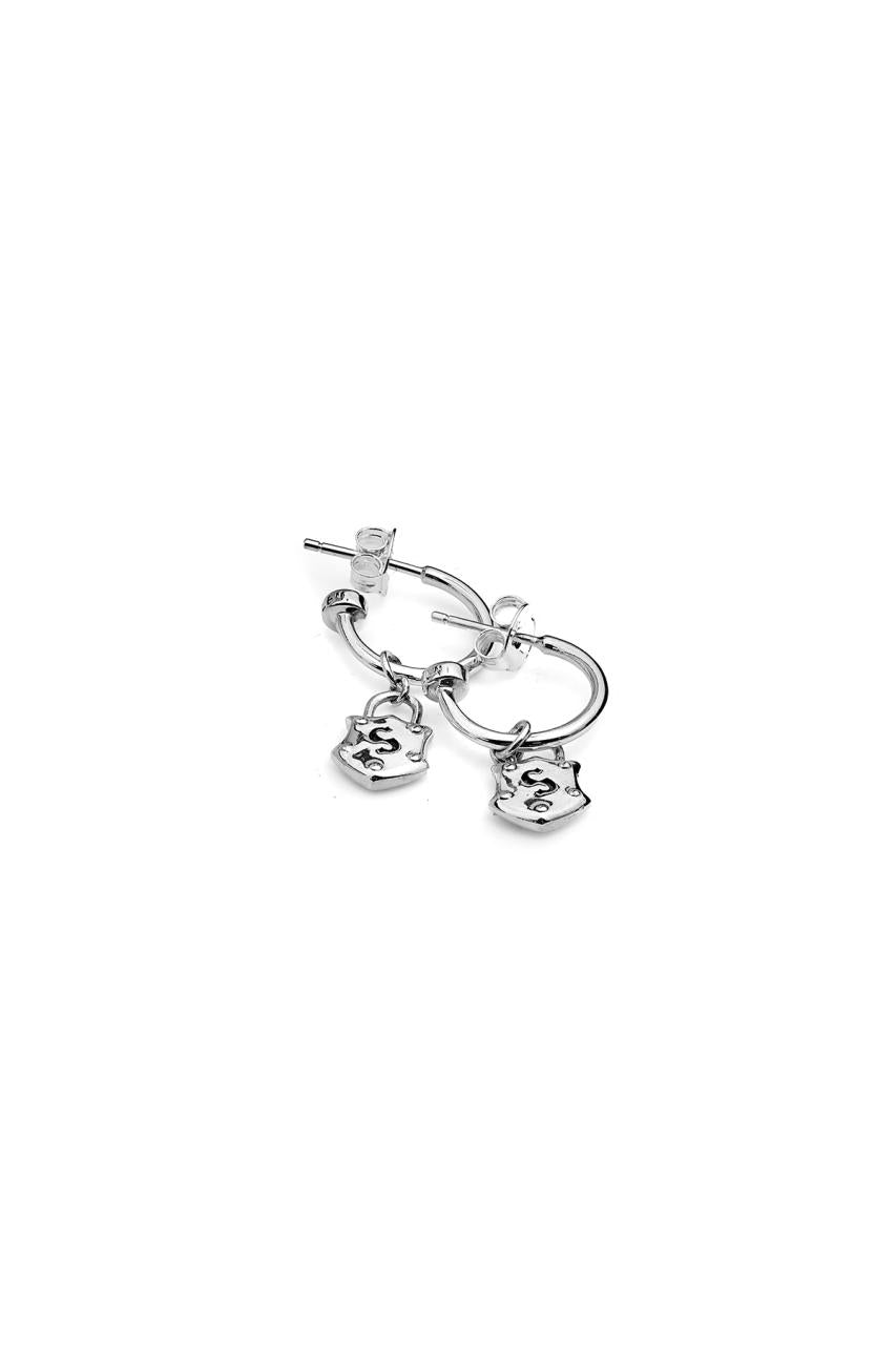 Stolen Girlfriends Club Sterling Silver Shield Anchor Earrings