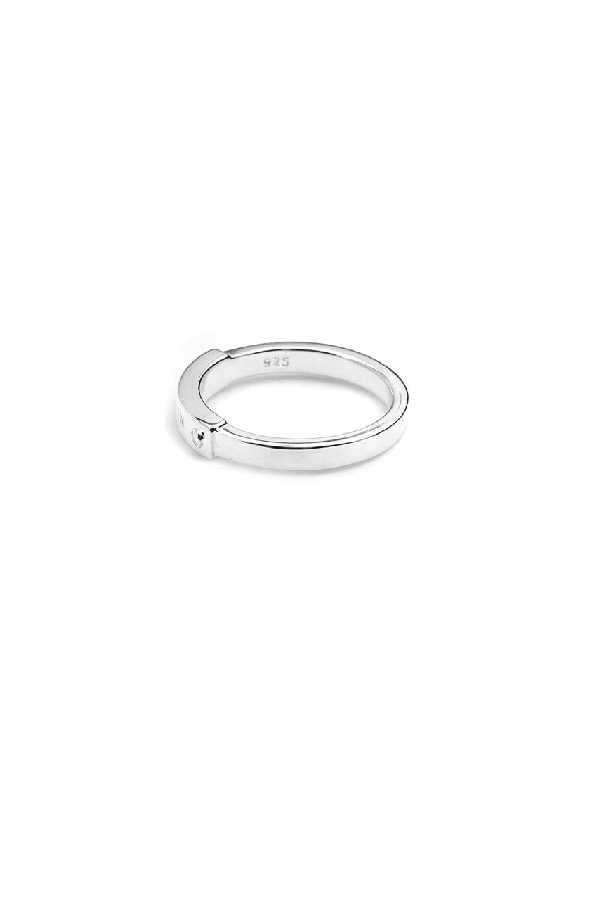 Stolen Girlfriends Club Sterling Silver Narrow Bolted Band Ring