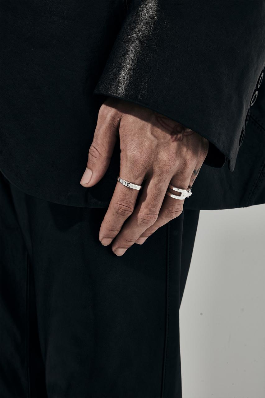 Stolen Girlfriends Club Sterling Silver Narrow Bolted Band Ring