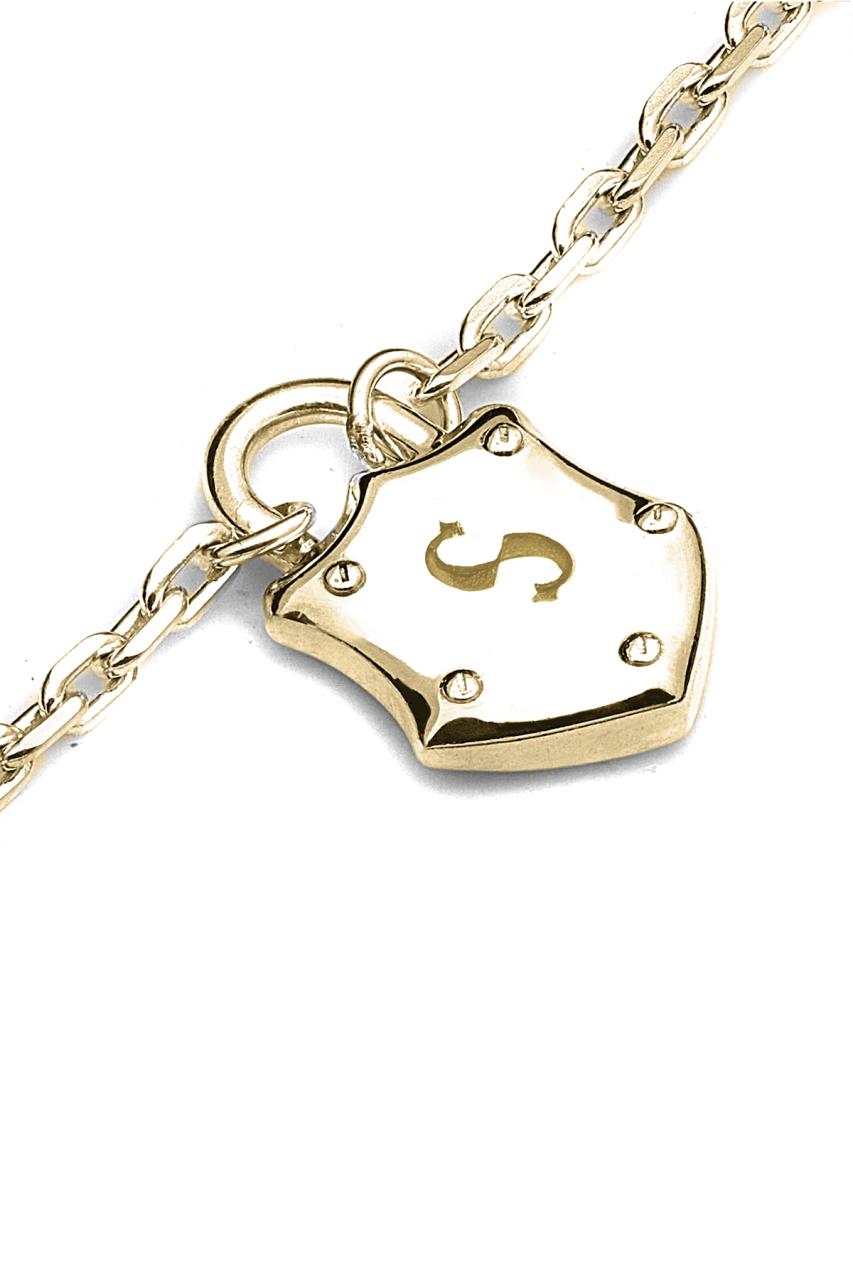 Stolen Girlfriends Club 18ct Gold Plated Shield Necklace