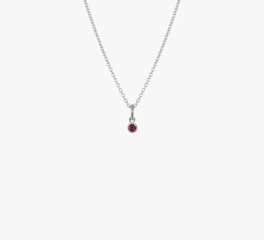 Evolve Sterling Silver Rhodolite July Birthstone Necklace