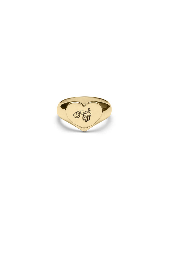 Stolen Girlfriends Club 18ct Gold Plated Warm Welcome Heart Ring