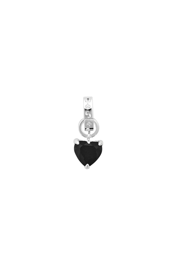 Stolen Girlfriends Club Sterling Silver Talon Heart Charm with Black Onyx