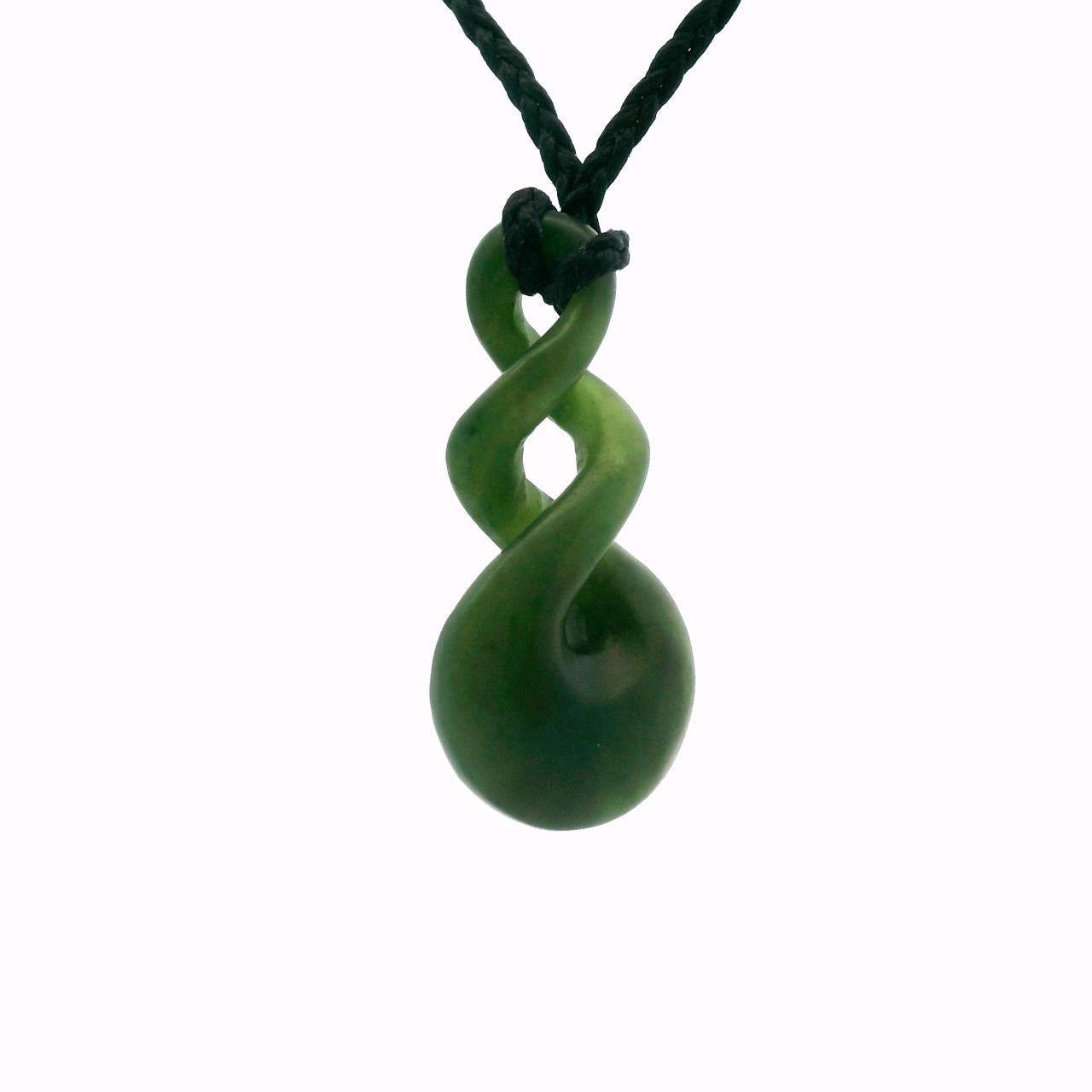Greenstone Twist Pendant on Cord
