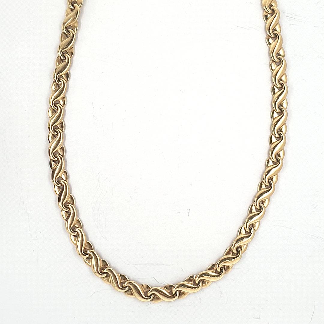 Estate 9ct Yellow Gold Infinity Link Necklace
