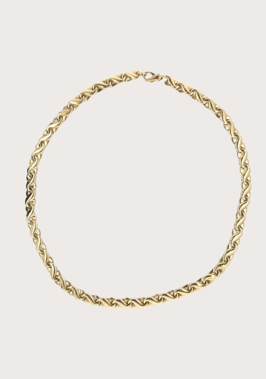 Estate 9ct Yellow Gold Infinity Link Necklace