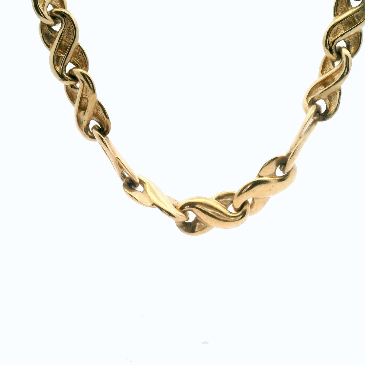 Estate 9ct Yellow Gold Infinity Link Necklace
