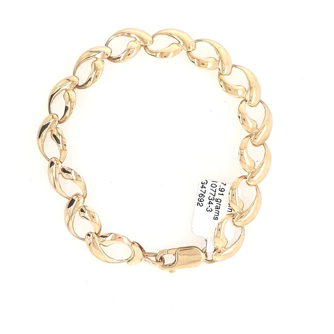 Estate 9ct Yellow Gold Fancy Link Bracelet