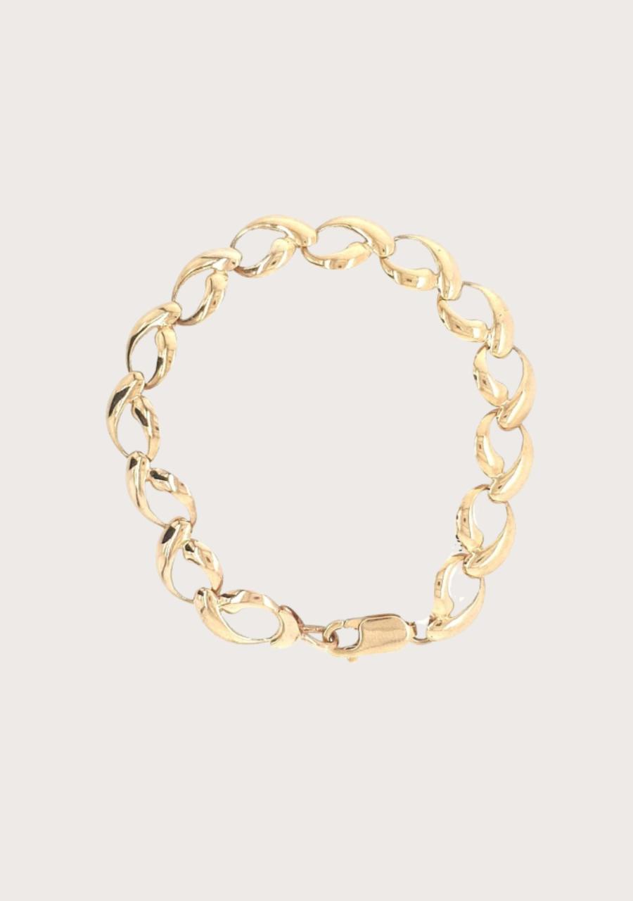 Estate 9ct Yellow Gold Fancy Link Bracelet
