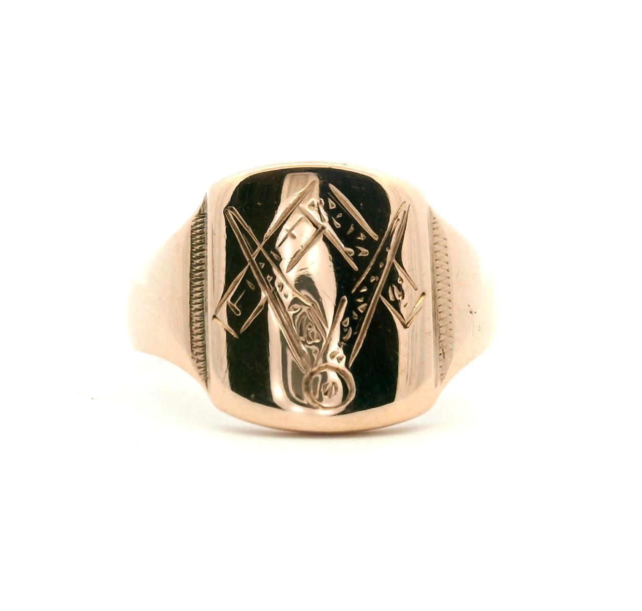 Estate 9ct Rose Gold Signet Ring