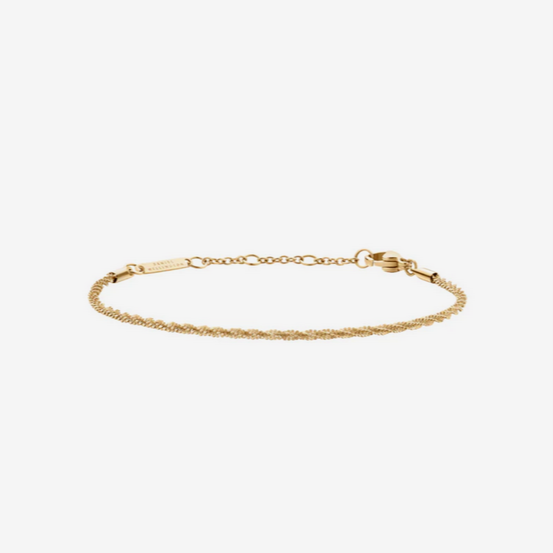 Daniel Wellington Steel Gold Plated Elan Twisted Chain Bracelet
