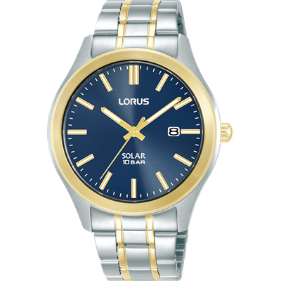 Lorus Stainless Steel Two Tone Solar Watch