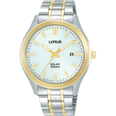 Lorus Stainless Steel Two Tone Solar Watch