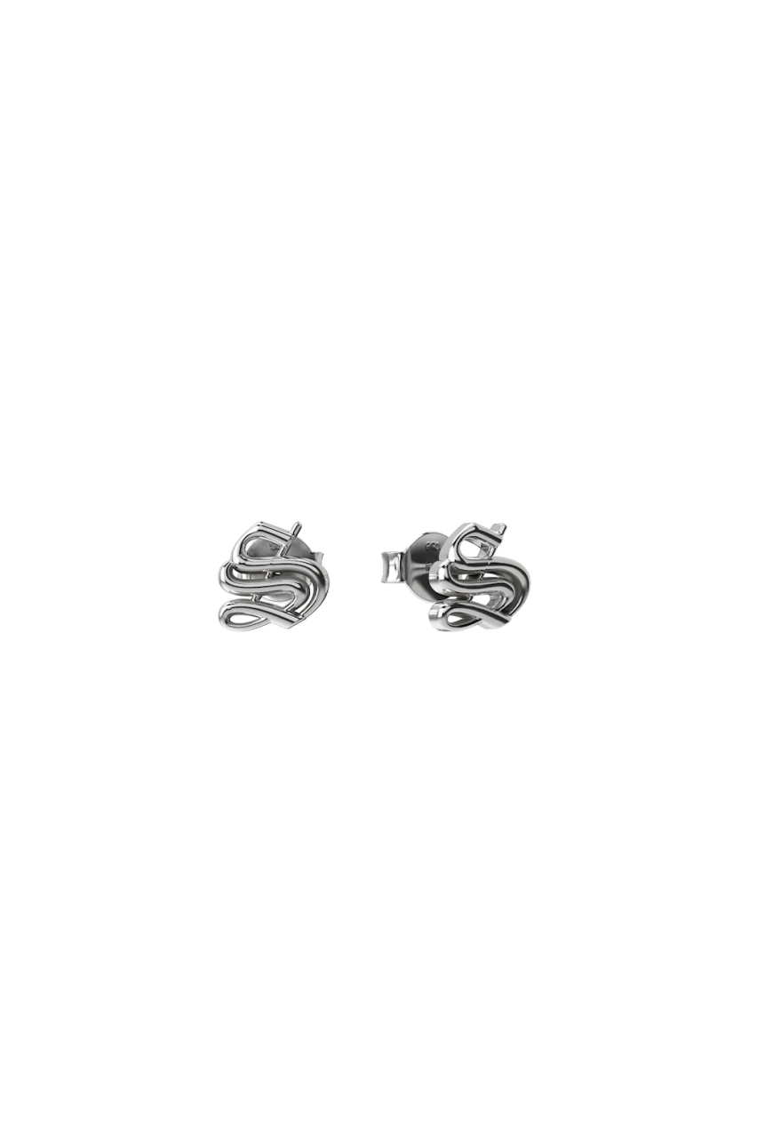 Stolen Girlfriends Club Sterling Silver Old English Stud Earrings