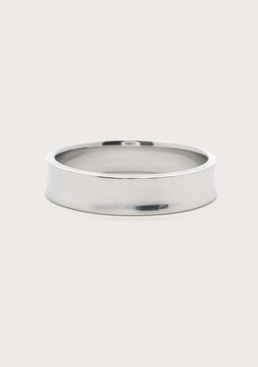 Estate 18ct White Gold Concave 3.95mm Band