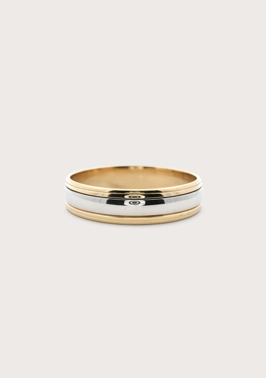 Estate 14ct Yellow & White Gold 5.30mm Band
