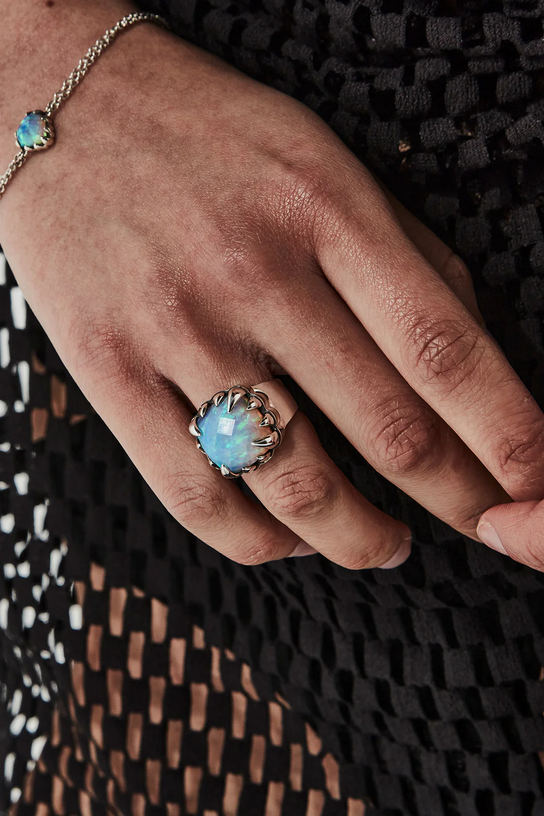Stolen Girlfriends Club Sterling Silver Opal Claw Ring