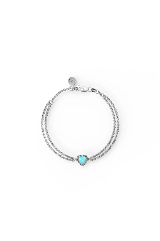 Stolen Girlfriends Club Sterling Silver Opal Love Claw Bracelet
