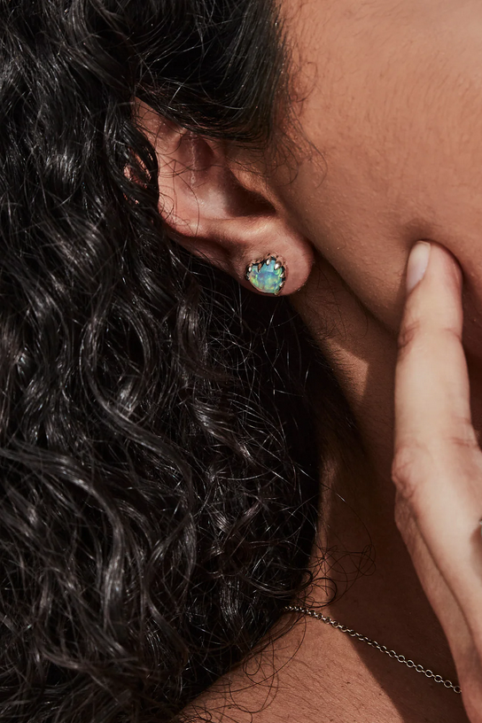 Stolen Girlfriends Club Sterling Silver Opal Love Claw Earrings