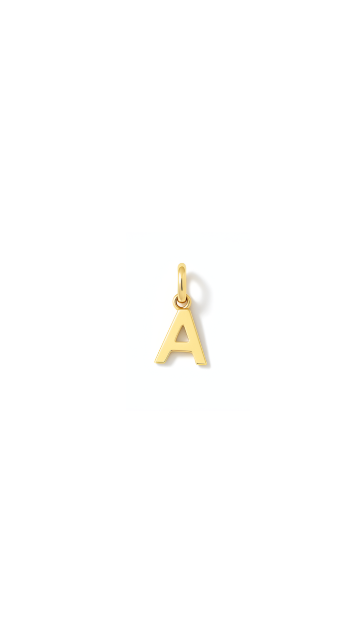 9ct Yellow Gold Mini Initial 'A' Pendant