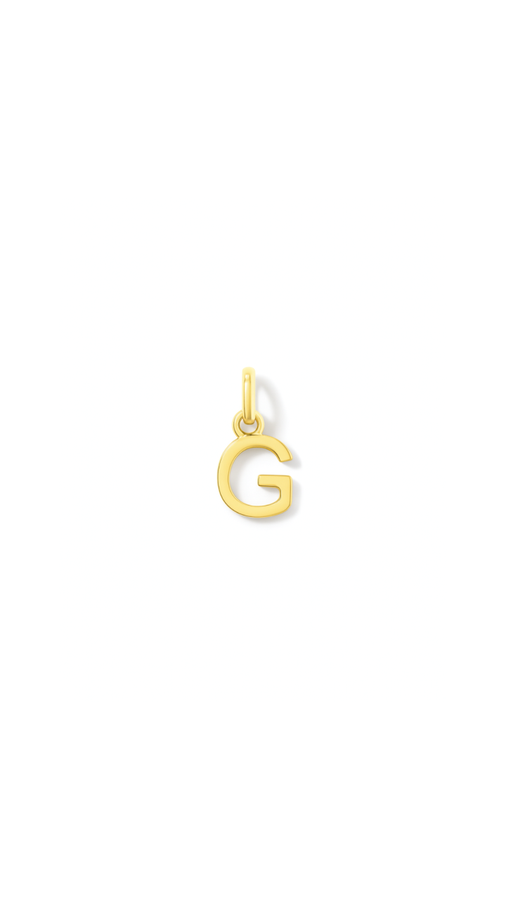9ct Yellow Gold Mini Initial 'G' Pendant