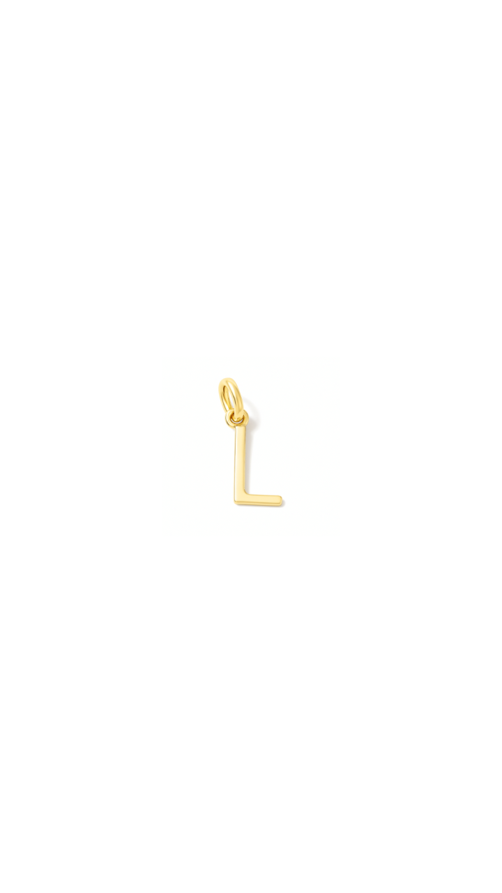9ct Yellow Gold Mini Initial 'L' Pendant