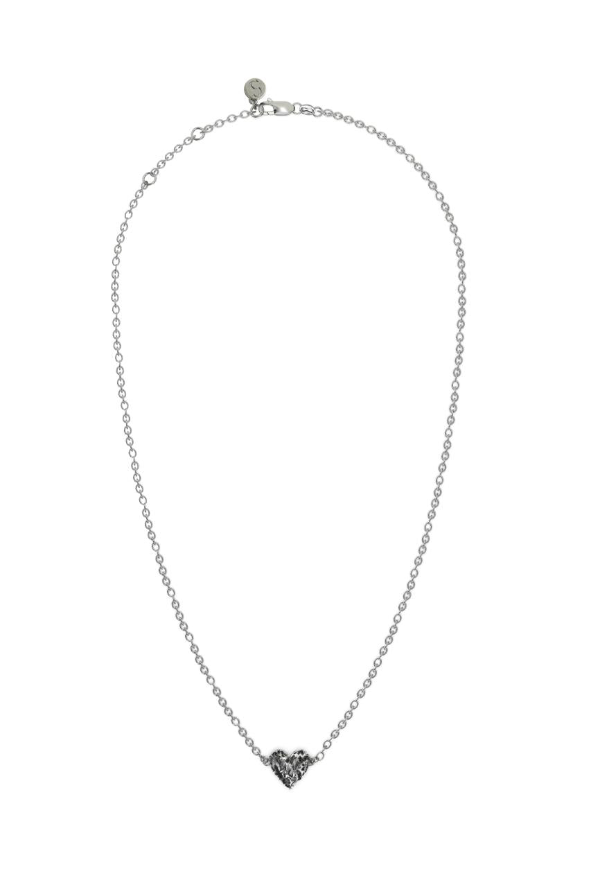 Stolen Girlfriends Club Sterling Silver Death Metal Hearts Necklace