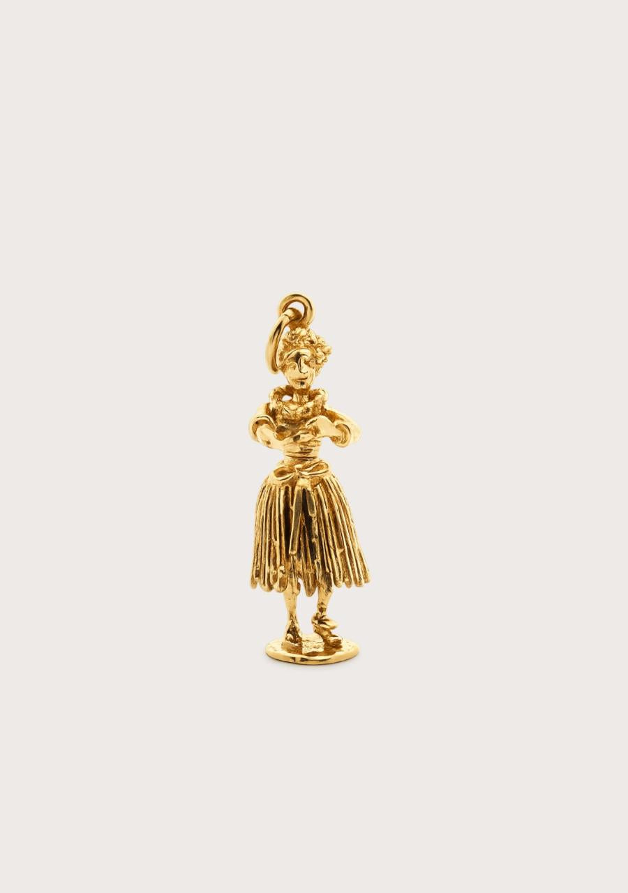 Estate 9ct Yellow Gold Hula Pendant