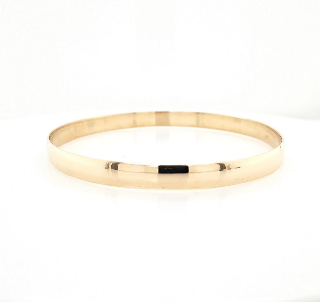 Estate 9ct Yellow Gold Plain Bangle