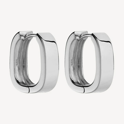 Najo Sterling Silver 5x17mm Elysium Hoop Earrings