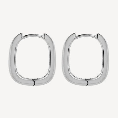 Najo Sterling Silver 5x17mm Elysium Hoop Earrings