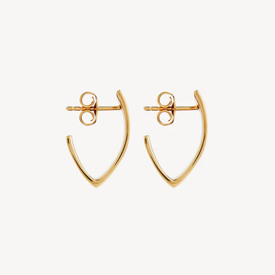 Najo 14ct Gold Plated 13.5x20mm Comet Stud Earrings