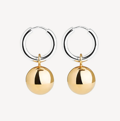 Najo Sterling Silver & 14ct Gold Plated Shayla Earrings
