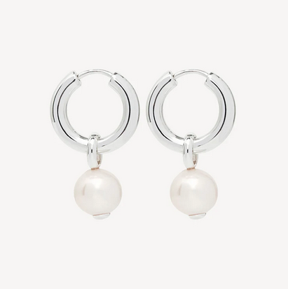 Najo Sterling Silver Ms Perla Freshwater Pearl Earrings