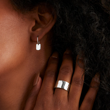 Najo Sterling Silver Tigger Hoop Earrings