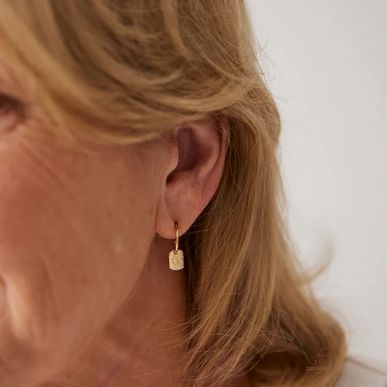 Najo 14ct Gold Plated Tigger Hoop Earrings