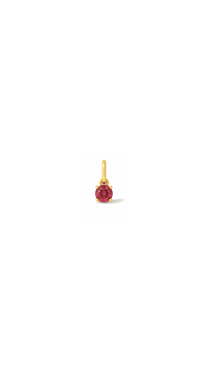 9ct Yellow Gold Pink Tourmaline Birthstone Pendant