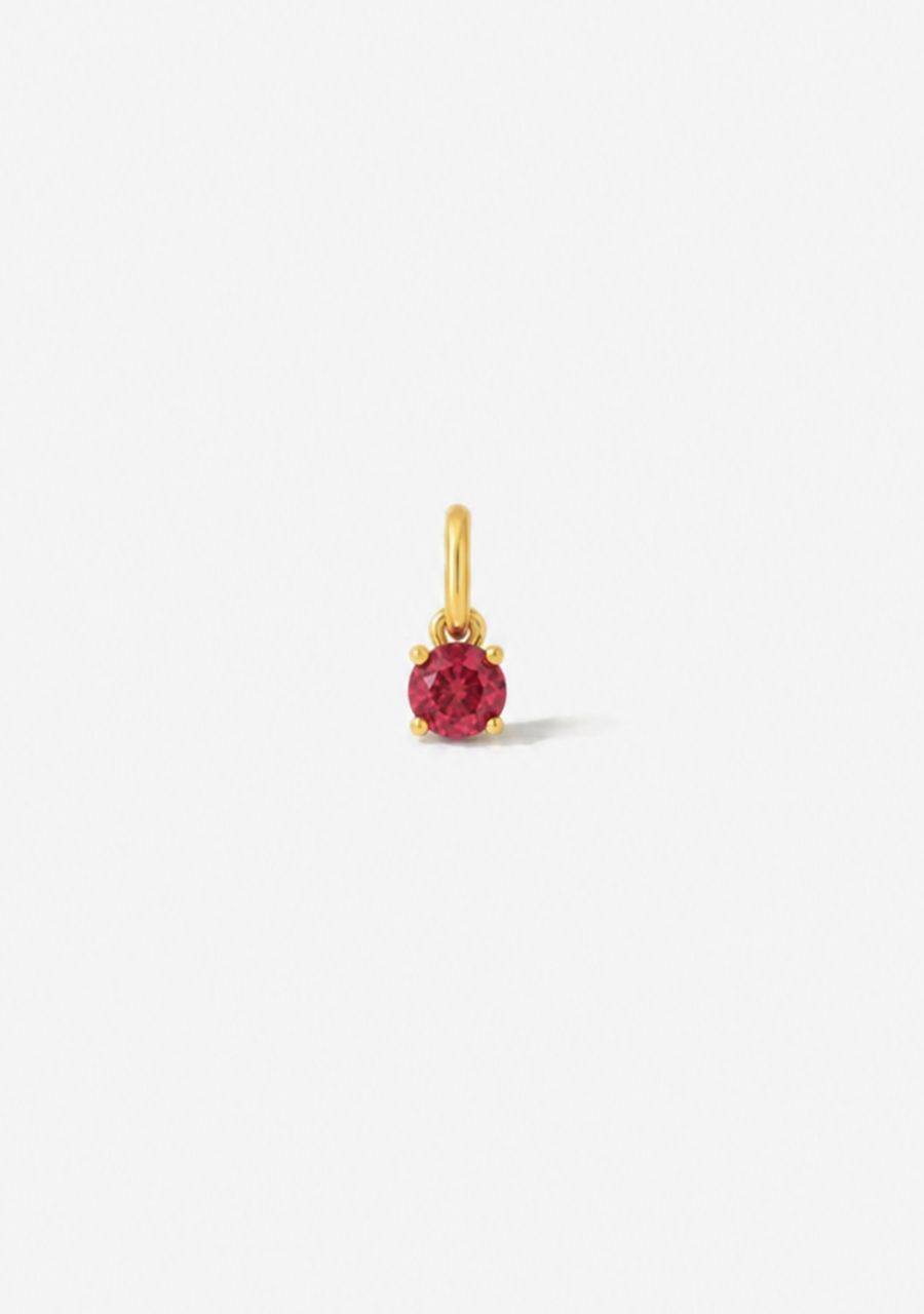 9ct Yellow Gold Pink Tourmaline Birthstone Pendant