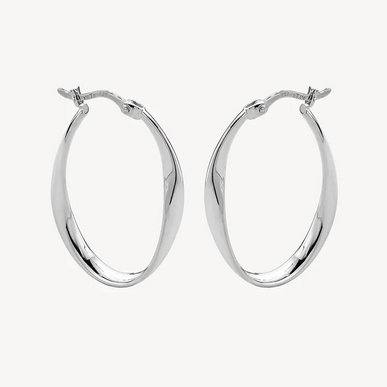 Najo Sterling Silver Cinta Hoop Earrings
