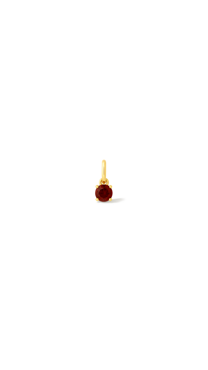 9ct Yellow Gold Garnet Birthstone Pendant