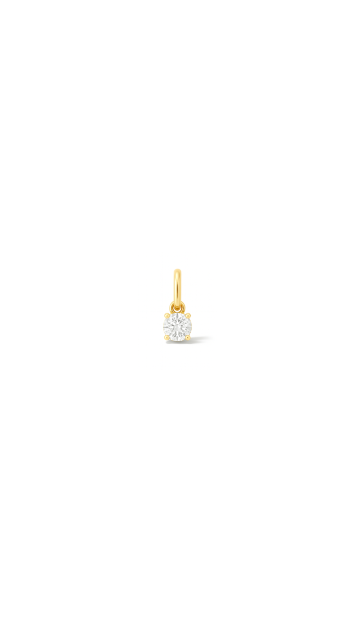 9ct Yellow Gold White Topaz Birthstone Pendant
