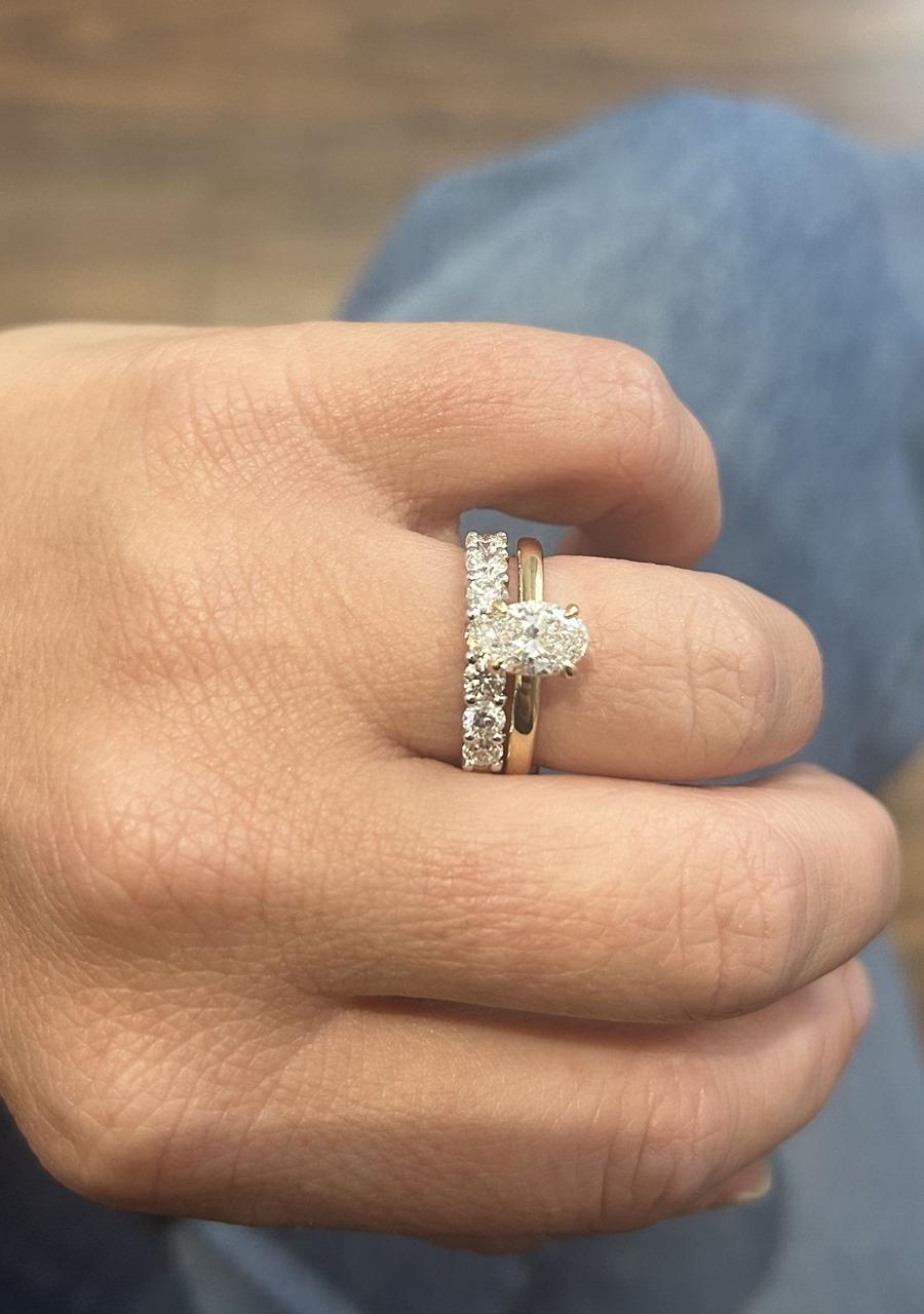 9ct Yellow Gold Oval Laboratory Grown Diamond Solitaire Ring