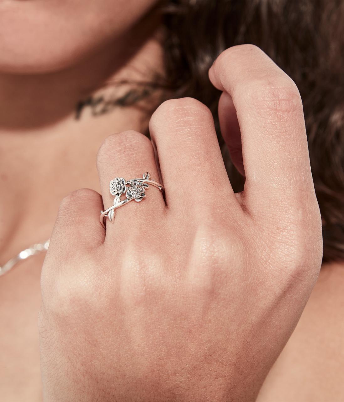 Stolen Girlfriends Club Sterling Silver Rose Wrap Ring