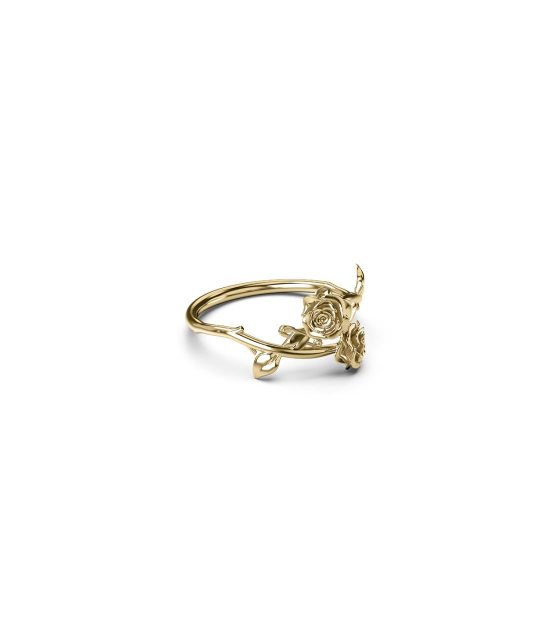 Stolen Girlfriends Club 18ct Gold Plated Rose Wrap Ring