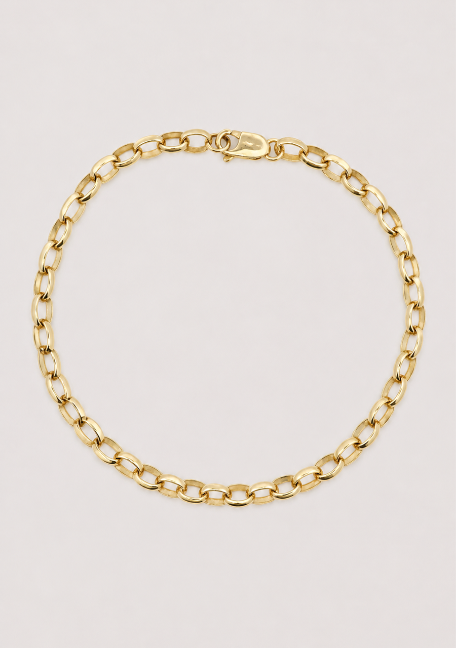 9ct Yellow Gold B3 Belcher Bracelet