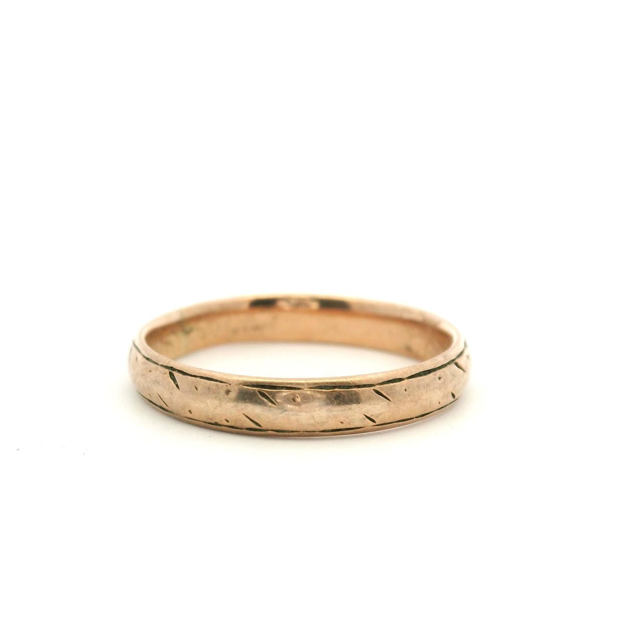 Estate 9ct Yellow Gold Plain 3.10mm Band