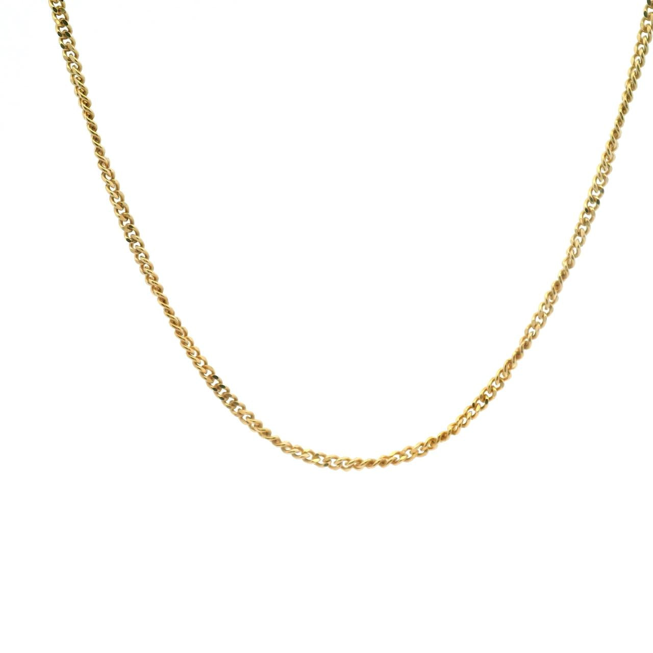 Estate 9ct Yellow Gold Curb Link Chain