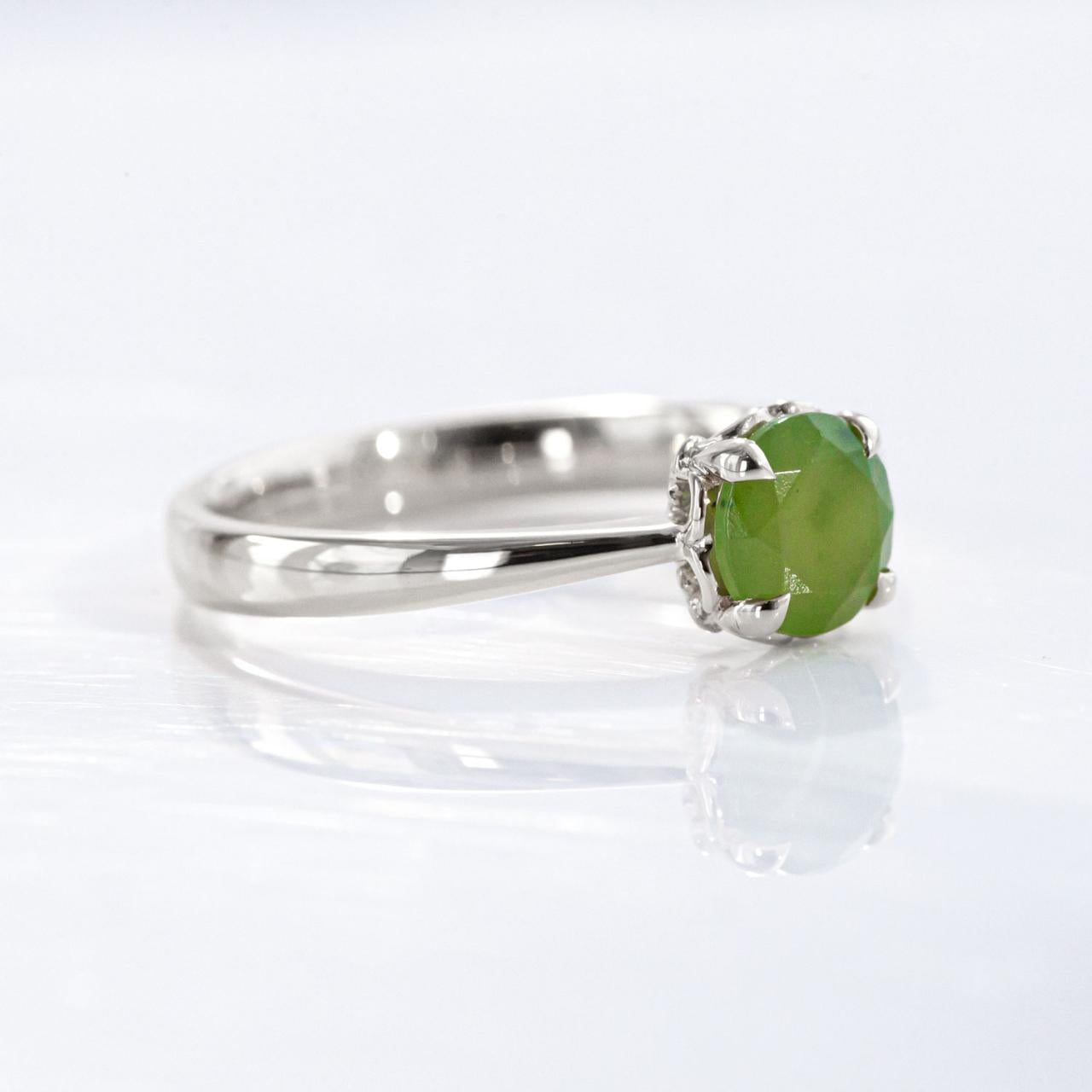 Nick Von K Baby Dewdrop ring with Pounamu Sterling Silver